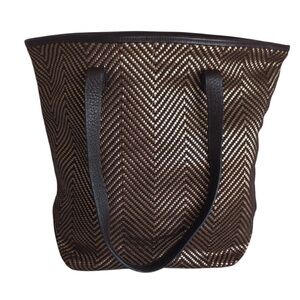 Hermes Kaba Chennai PM Gold and Brown Leather Tote Bag